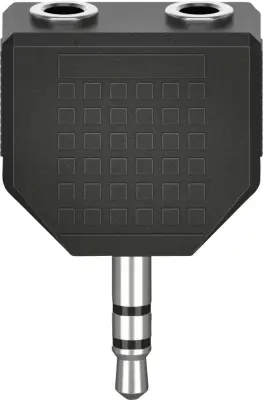 Hama 00205191  klinker avdio adapter [2x priključna doza za 3\,5 mm banana moški konektor - 1x 3\,5 mm banana moški konektor] črna