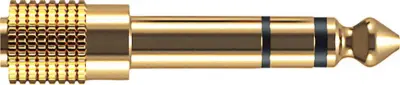 Oehlbach D1C35021 i-Jack AD 35/63 klinker avdio adapter [1x priključna doza za 3\,5 mm banana moški konektor - 1x klinken vtič 6.3 mm (stereo)] zlata
