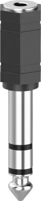 Hama 00205194  klinker avdio adapter [1x priključna doza za 3\,5 mm banana moški konektor - 1x 6\,3 mm banana moški konektor] črna
