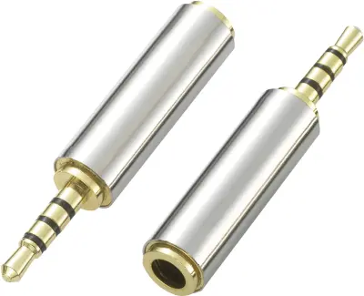 SpeaKa Professional SP-8832448  klinker avdio adapter [1x 2\,5 mm banana moški konektor - 1x priključna doza za 3\,5 mm banana moški konektor] srebrna