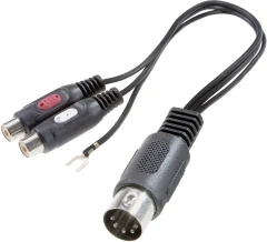 SpeaKa Professional-Audio adapter\, 5-polni diodni moški konektor (DIN)/ 2 x činč ženski konektor