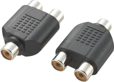 Činč Audio Y-Adapter [1x činč\, ženski - 2x činč\, ženski]\, črn