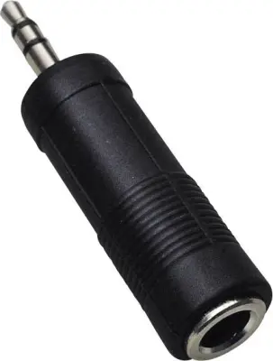 Klinken avdio adapter [1x klinken vtič 3.5 mm - 1x klinken vtičnica 6.35 mm] črne barve BKL Electronic