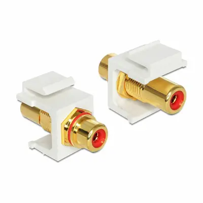 Činč audio adapter [1x činč\, ženski/1x činč\, ženski ]\, rdeč
