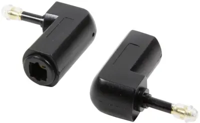 Toslink adapter\, Toslink na Mini Toslink\, pod kotom 90 ° LogiLink CA1015  Toslink avdio adapter  črna