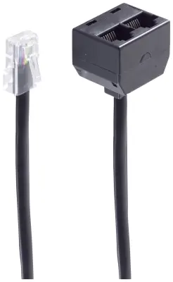 Shiverpeaks BASIC-S Western vtič 8/8 (RJ45) na 2 Western vtičnici 8/8 (RJ45), brez uporov, 0,1 m Shiverpeaks ISDN adapter [1x RJ45 vtič 8p8c - 2x RJ45