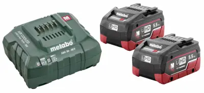 Metabo Basic-Set 2 x LiHD 5.5 Ah 685122000 akumulator in polnilec orodja  18 V 5.5 Ah LiHD