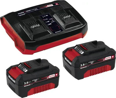 Einhell Power X-Change 2x 3Ah & Twincharger Kit 4512083 akumulator in polnilec orodja  18 V 3 Ah Li-Ion
