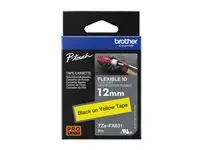 Brother TZEFX631 Flexi rumen/črn 12mm, za PT