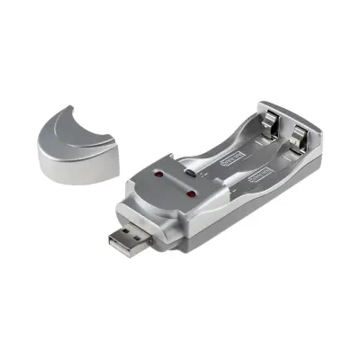 USB polnilnik za akumulatorske baterije 2x AAA/AA