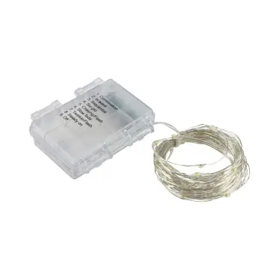Micro LED lučke na baterije 80 kos 8m s programatorjem toplo bele IP44