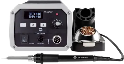 Visokofrekvenčna spajkalna postaja\, digitalna 100 W TOOLCRAFT ST-100 HF 50 do 480 °C vklj. spajkalna konica