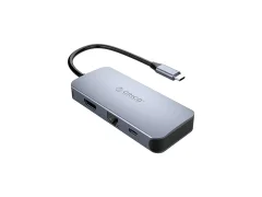Adapter Hub Orico 6-v-1, HDMI 4K + 3x USB 3.0 + RJ45+ USB-C PD 100W