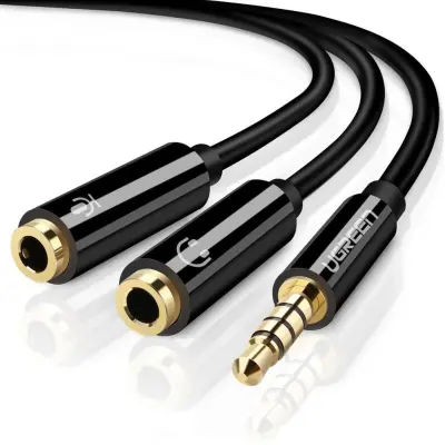 UGREEN adapter 3.5mm (M) na 2x 3.5mm (Ž - slušalke + mikrofon)
