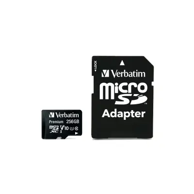 VERBATIM U1 Micro SDXC 256 GB Class 10 spominska kartica + adapter