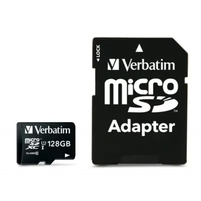 VERBATIM U1 Micro SDXC 128 GB Class 10 spominska kartica + adapter