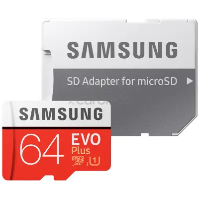 Samsung 64GB EVO+ MICRO SDXC UHS-I class10 U3 4K UltraHD 100MB/s SPOMINSKA KARTICA+ SD ADAPTER