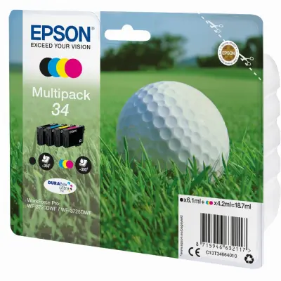 EPSON T3466 Ink Cartridge (34) BK/C/M/Y Multipack - C13T34664010