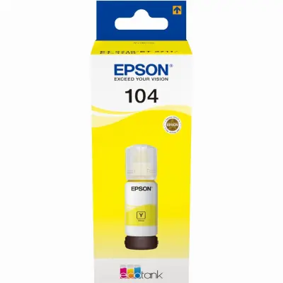 Originalna rumena steklenička Epson 104 - C13T00P440 [Ml-65]