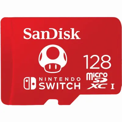 SanDisk microSDXC card for Nintendo Switch 128GB, up to 100MB/s Read, 60MB/s Write, U3, C10, A1, UHS-1