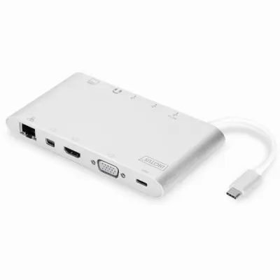 Digitus priklopna postaja USB 3.1 TipC 11-port 4K bela DA-70861