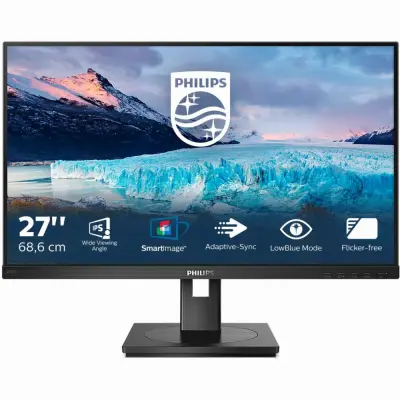Monitor Philips 68,6 cm (27,0") 272S1AE 1920x1080 75Hz IPS 4ms VGA DVI HDMI DisplayPort Pivot Zvočniki  3H sRGB102% E-Line