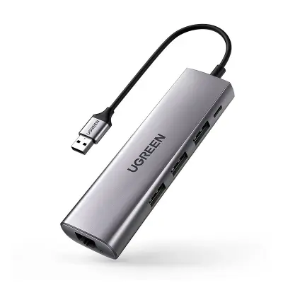 UGREEN USB 3.0 hub 3xUSB 3.0, 1xRJ45, 1xMikro USB