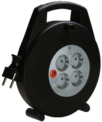 Brennenstuhl 1093200 kabelski boben 10.00 m črna varnostni moški konektor