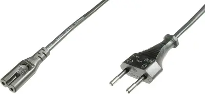 Digitus tok priključni kabel [1x evropski moški konektor - 1x ženski konektor za manjše naprave C7] 1.20 m črna