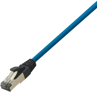 LogiLink CQ8056S RJ45 omrežni kabel\, Patch kabel CAT 8.1 S/FTP 2.00 m modra brez halogena 1 kos