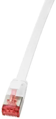 LogiLink CF2031S RJ45 omrežni kabel\, Patch kabel CAT 6 U/FTP 1.00 m bela pozlačeni konektorji 1 kos