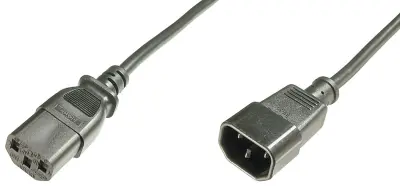 Napajalni kabel [1x IEC C14 konektor - 1x IEC vtičnica C13] 20\,1 m črn Digitus AK-440201-012-S