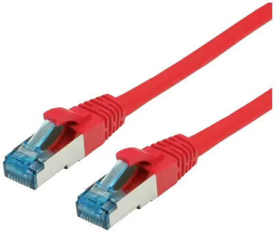 Value 21.99.1924 RJ45 omrežni kabel\, Patch kabel CAT 6a S/FTP 0.30 m rdeča  1 kos