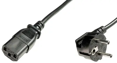 Električni priključni kabel [1x -vtič C14 - 1x vtič z zaščitenimi kontakti] 0.75 m črn Digitus