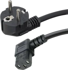 Priključni kabel za hladne naprave [ varnostni vtič -  IEC vtičnica C13] črni 5 m HAWA 1008240