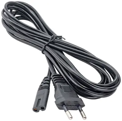 Akyga tok priključni kabel [1x ženski konektor za manjše naprave C7 - 1x evropski moški konektor] 3.00 m črna