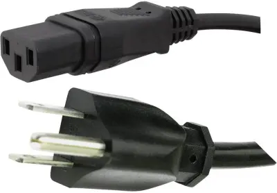 Priključni kabel za hladne naprave [ ameriški varnostni vtič - IEC vtičnica C13] črni 2 m HAWA 1008247