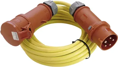 AS Schwabe 60716 tok podaljšek  16 A rumena 25.00 m N07V3V3-F 5G 1\,5 mm² s faznim pretvornikom