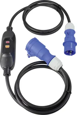 AS Schwabe 45224 tok podaljšek  16 A modra\, črna 3 m H07RN-F 3G 2\,5 mm² s FI-prekinjalom