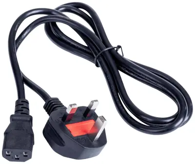 Akyga tok priključni kabel [1x ženski konektor IEC C13\, 10 A - 1x VB vtič] 1.50 m črna