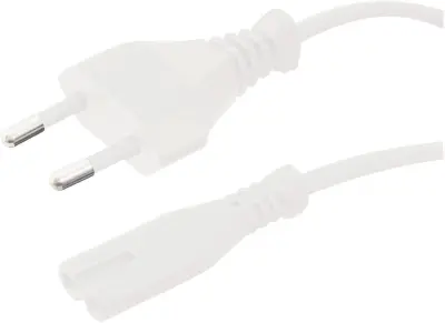 Omrežni kabel [evro vtič - IEC vtičnica C7] bele barve 1.8 m HAWA 100827