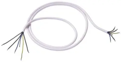 Priključni kabel za štedilnik [ kabel\, odprti konec - kabel\, odprti konec] beli 2 m Bachmann Electric 119271