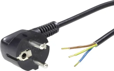 Priključni kabel [ varnostni vtič - kabel\, odprti konec] črni 3 m LappKabel 70261132