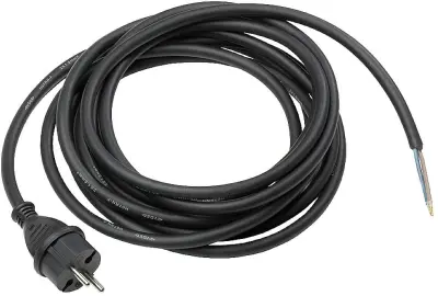 Priključni kabel [ konturni vtič - kabel\, odprti konec] črni 5 m AS Schwabe 70558