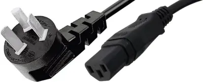 Priključni kabel za hladne naprave [ China vtič - IEC vtičnica C13] črni 2 m HAWA 1008258