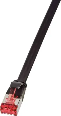 LogiLink CF2093S RJ45 omrežni kabel\, Patch kabel CAT 6 U/FTP 10.00 m črna pozlačeni konektorji 1 kos