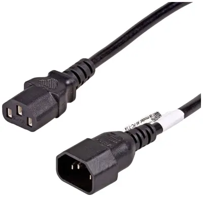 Akyga tok priključni kabel [1x ženski konektor IEC C13\, 10 A - 1x moški konektor IEC\, C14] 5.00 m črna