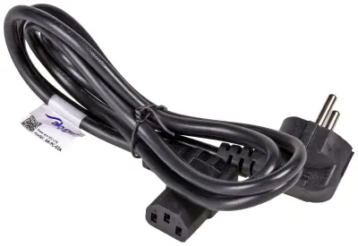 Akyga tok priključni kabel [1x ženski konektor IEC C13\, 10 A - 1x varnostni moški konektor] 1.50 m črna