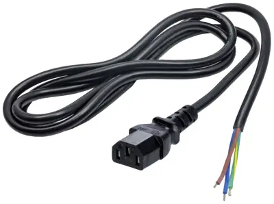 Akyga tok priključni kabel [1x prosti konec - 1x ženski konektor IEC C13\, 10 A] 1.50 m črna