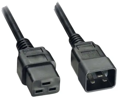 Akyga tok priključni kabel [1x ženski konektor IEC C19\, 16 A - 1x moški konektor IEC\, C20] 1.80 m črna
